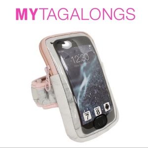 🆕 Neoprene Arm Band Phone Case Black/White Marble